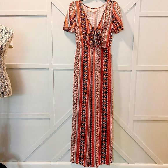 Band of Gypsies floral striped jumpsuit / romper Size Small. - Picture 1 of 9